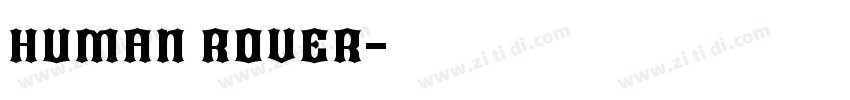 human rover字体转换